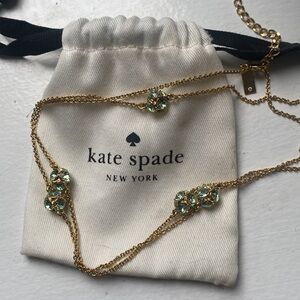 🗽Kate Spade Lady Marmalade Long Necklace Teal Blue jewel